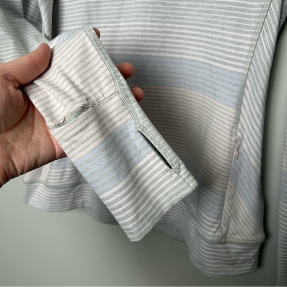 Lululemon Think Fast Long Sleeve Striped Athletic Shirt - Picture 3 of 8